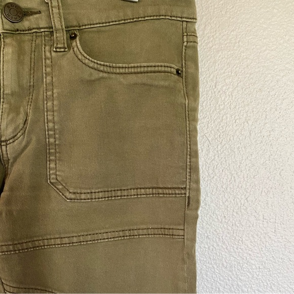 Urban Outfitters BDG Moto Style Olive Green Ankle Zip Skinny Jeans - Picture 5 of 8